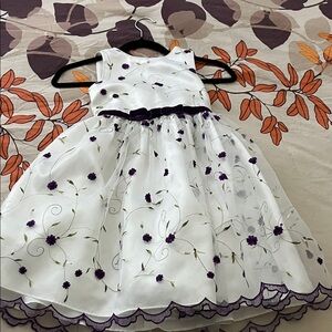Sweet Heart Rose White and Purple Floral Dress